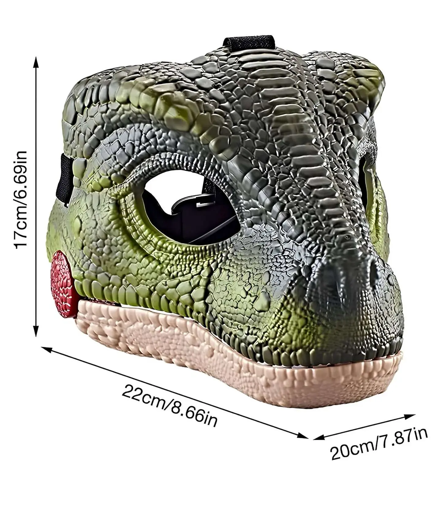 Juguete Máscara disfraz infantil de Dinosaurio VERDE 3