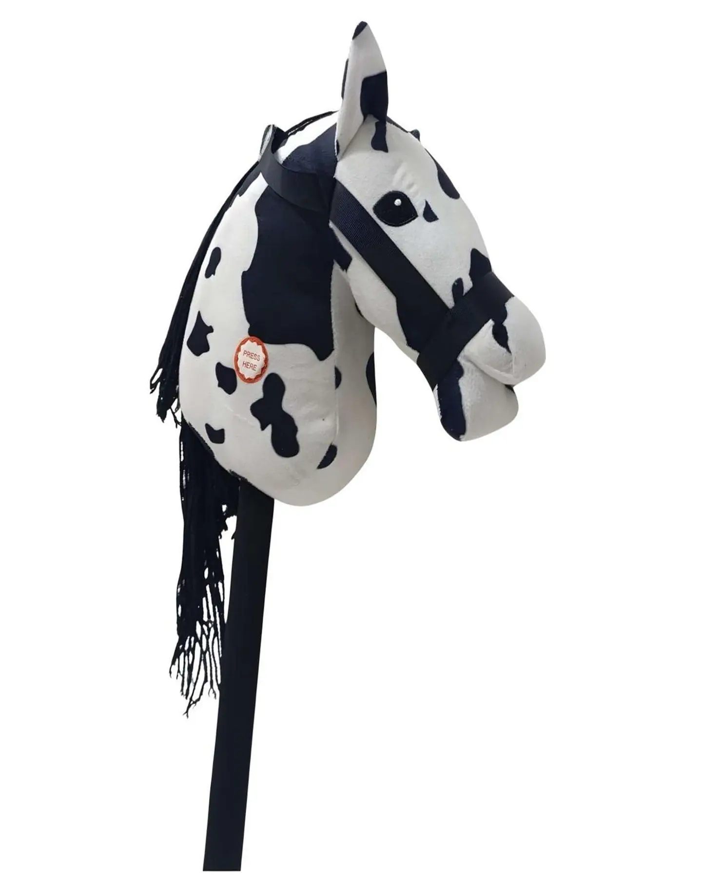 Caballo de Madera Con Sonido Blanco con Manchas 3