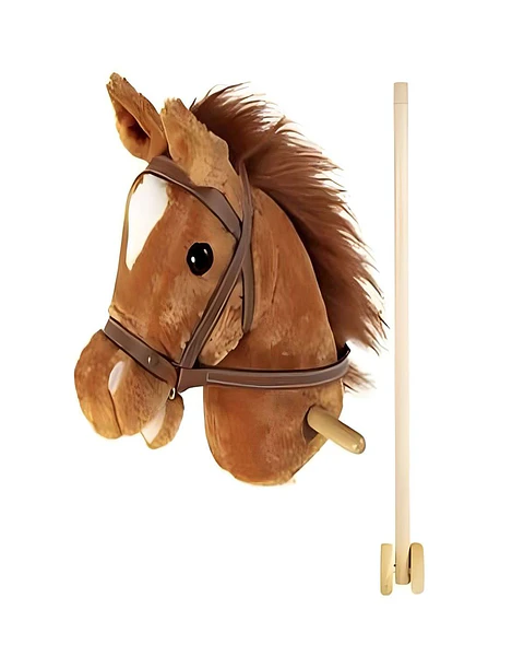 Caballo Bastón de Madera con Sonido Café