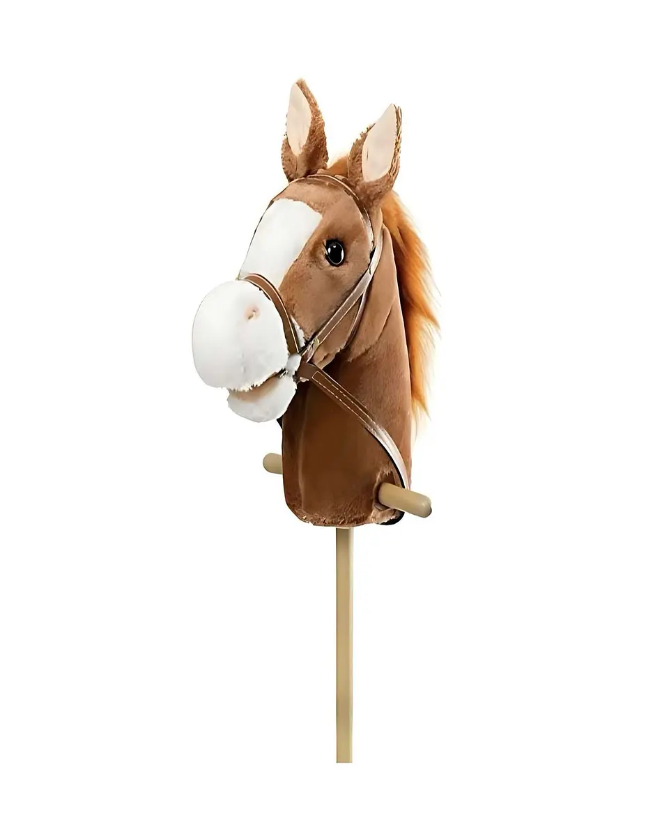 Caballo Bastón de Madera con Sonido Café 3
