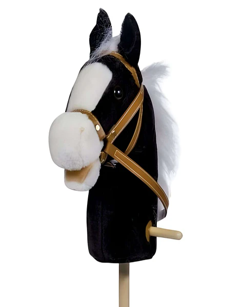 Caballo Bastón de Madera con Sonido Negro