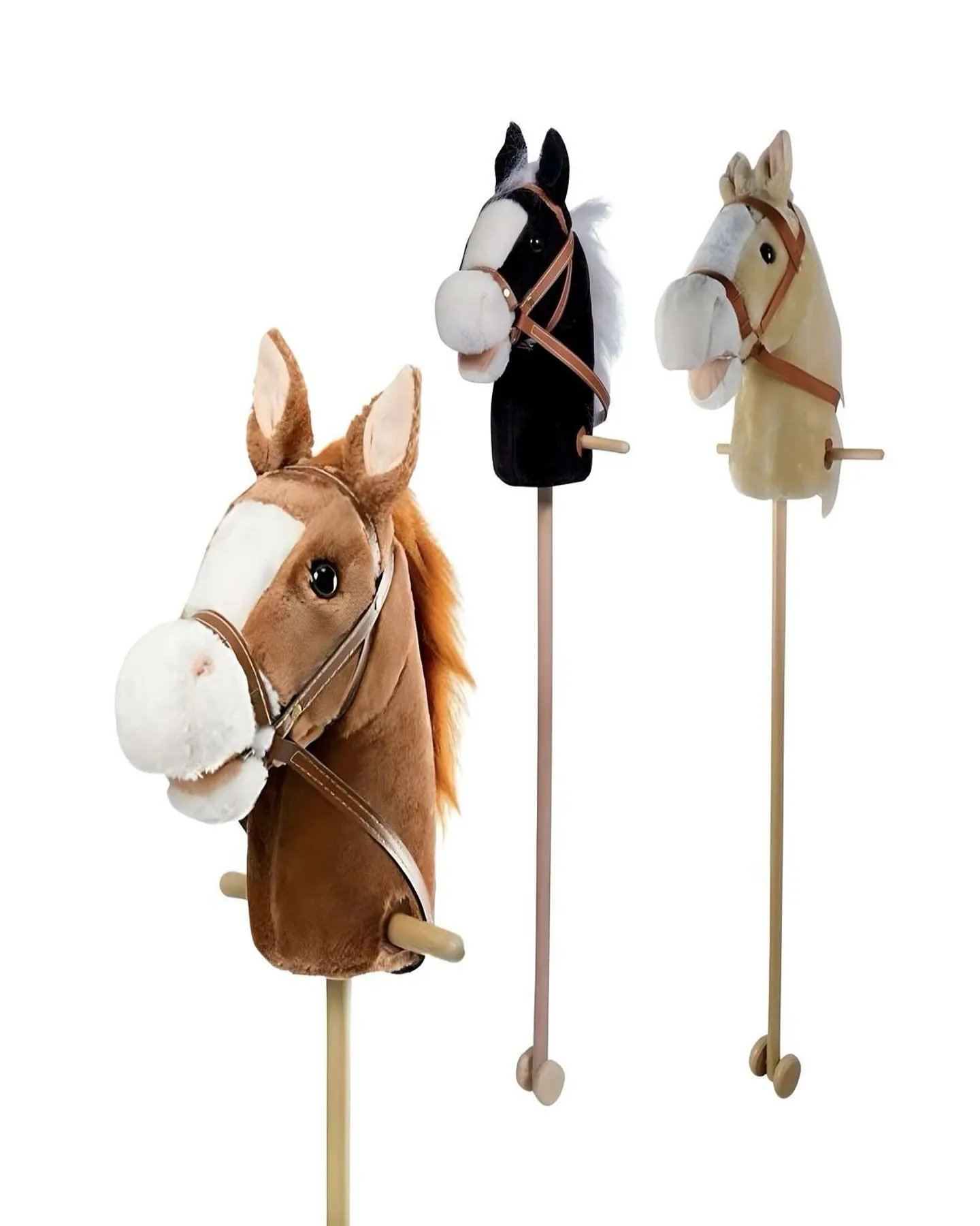 Caballo Bastón de Madera con Sonido Negro 4