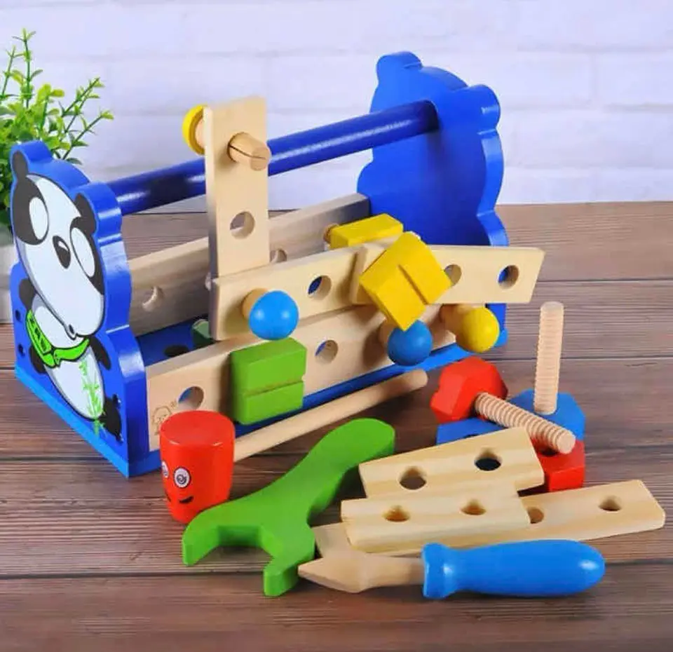 Herramientas Juguete Madera Para Niños - Set Completo 2