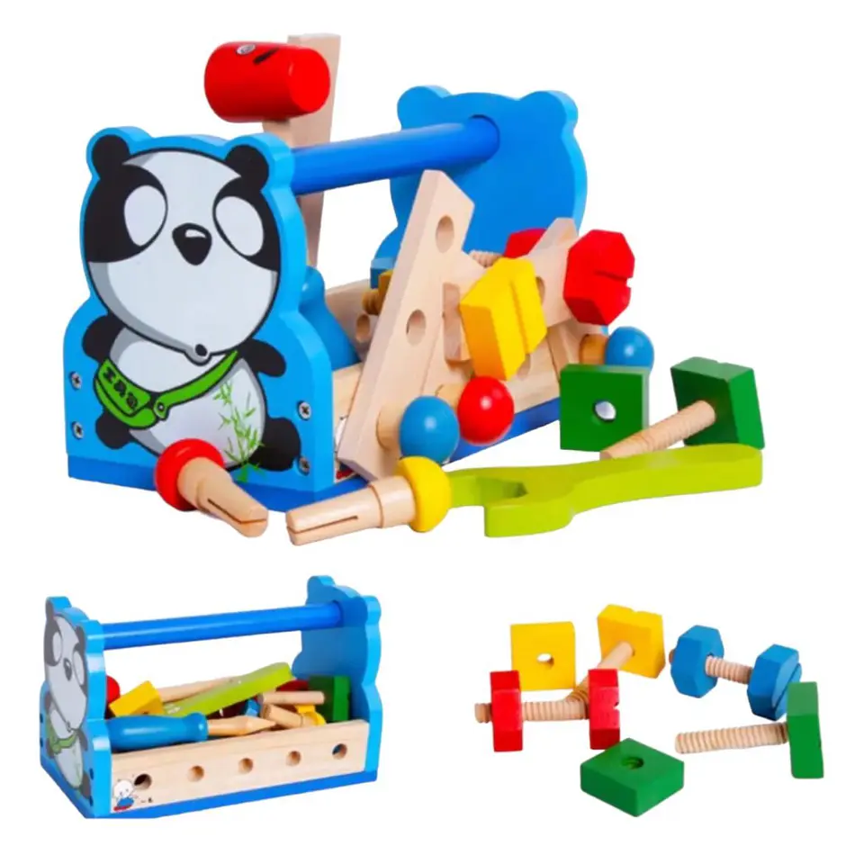 Herramientas Juguete Madera Para Niños - Set Completo 3
