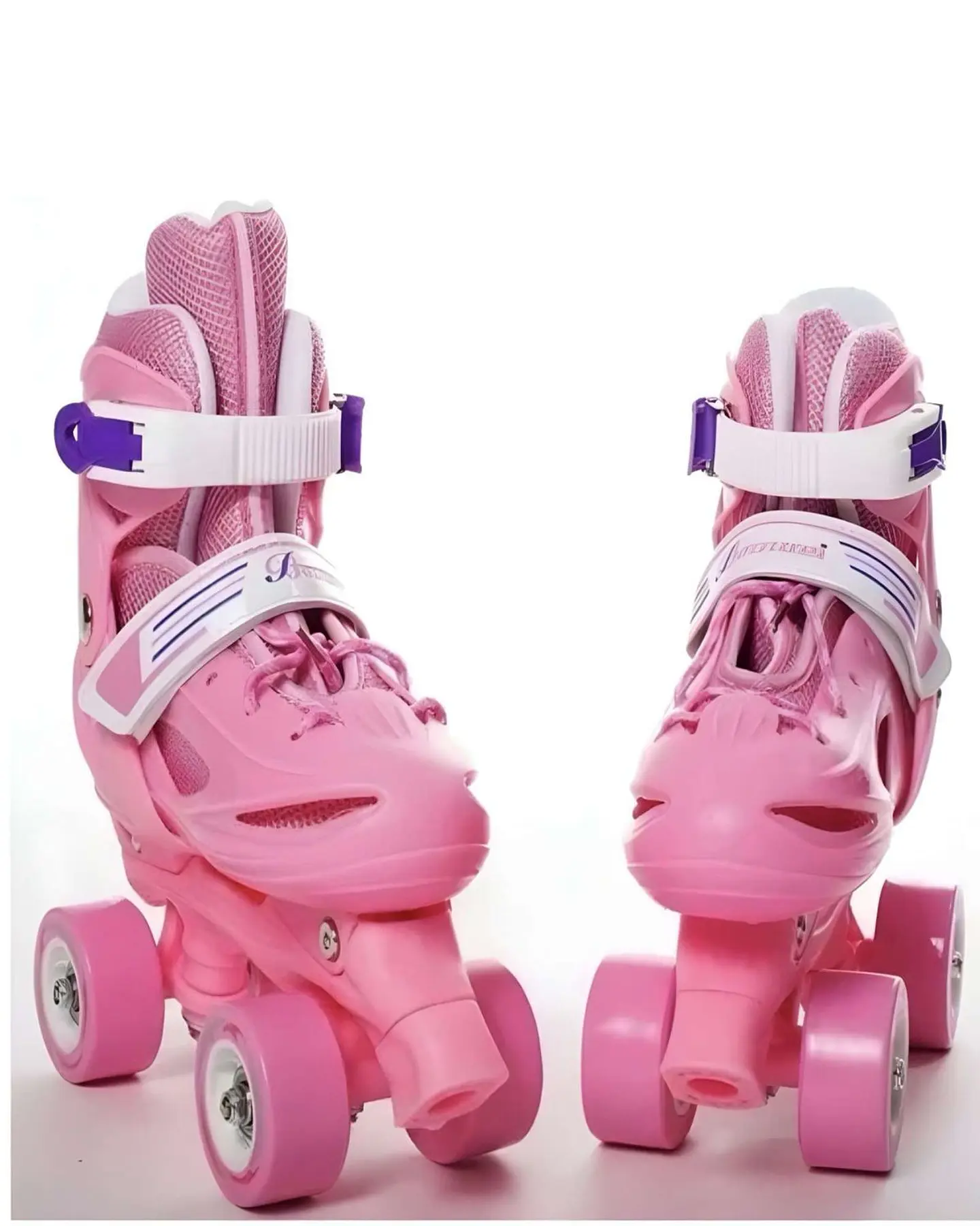 Patines Ajustables 4 Ruedas Niña Rosado Talla XS27-30 1