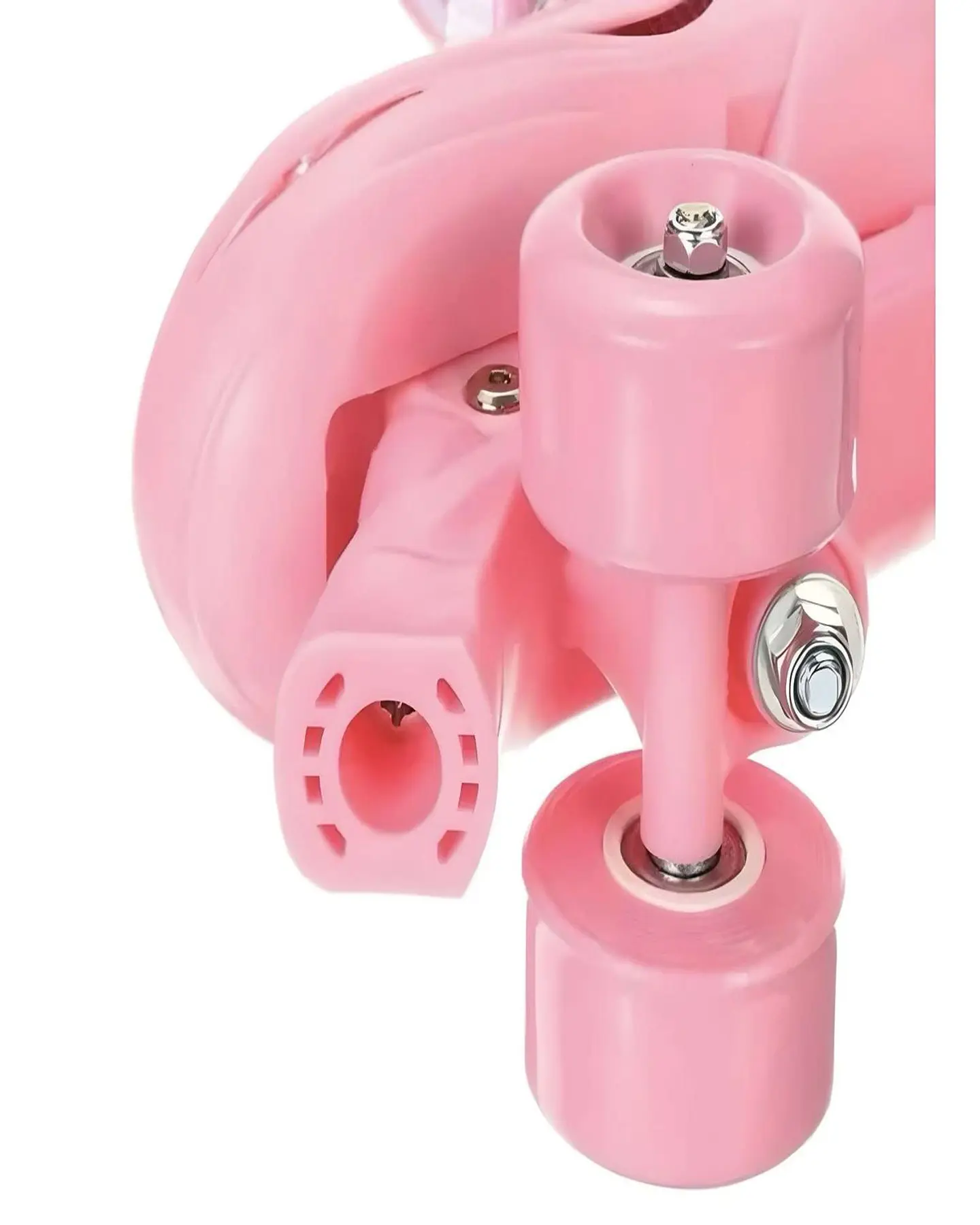 Patines Ajustables 4 Ruedas Niña Rosado Talla XS27-30 4