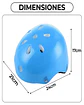Kit Protección para patinar Seguridad Niño Azul - Miniatura 3