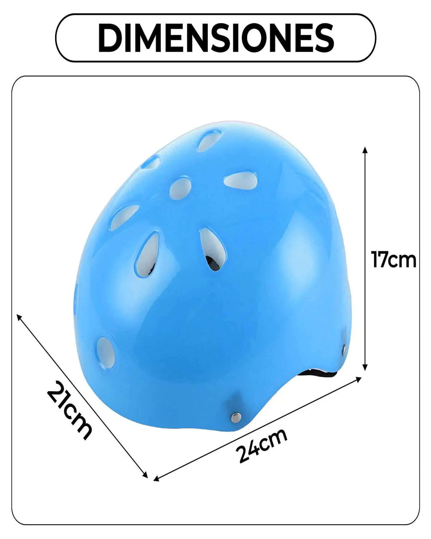 Patines Ajustables mas Kit con Casco 4 Ruedas Niño Azul Talla M35-38 3