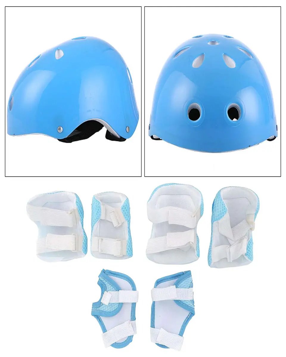 Patines Ajustables mas Kit con Casco 4 Ruedas Niño Azul Talla M35-38 4