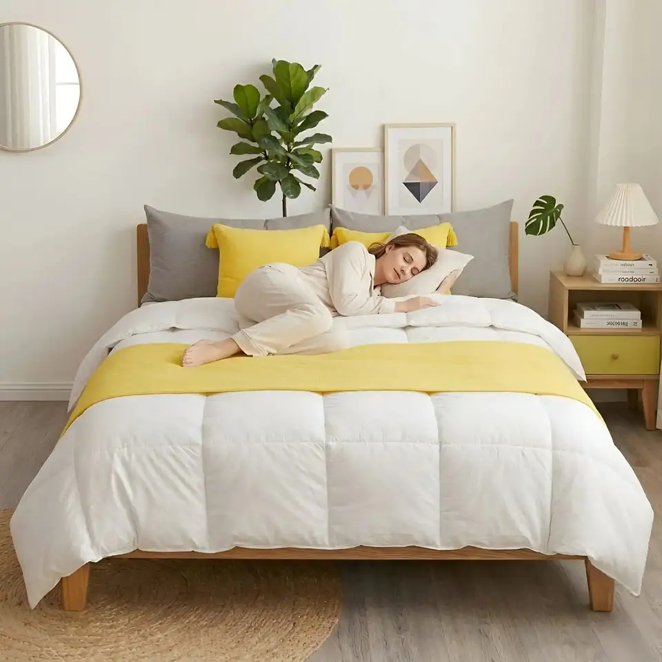 Piecera de Cama Diseño Lino con Borlas 6