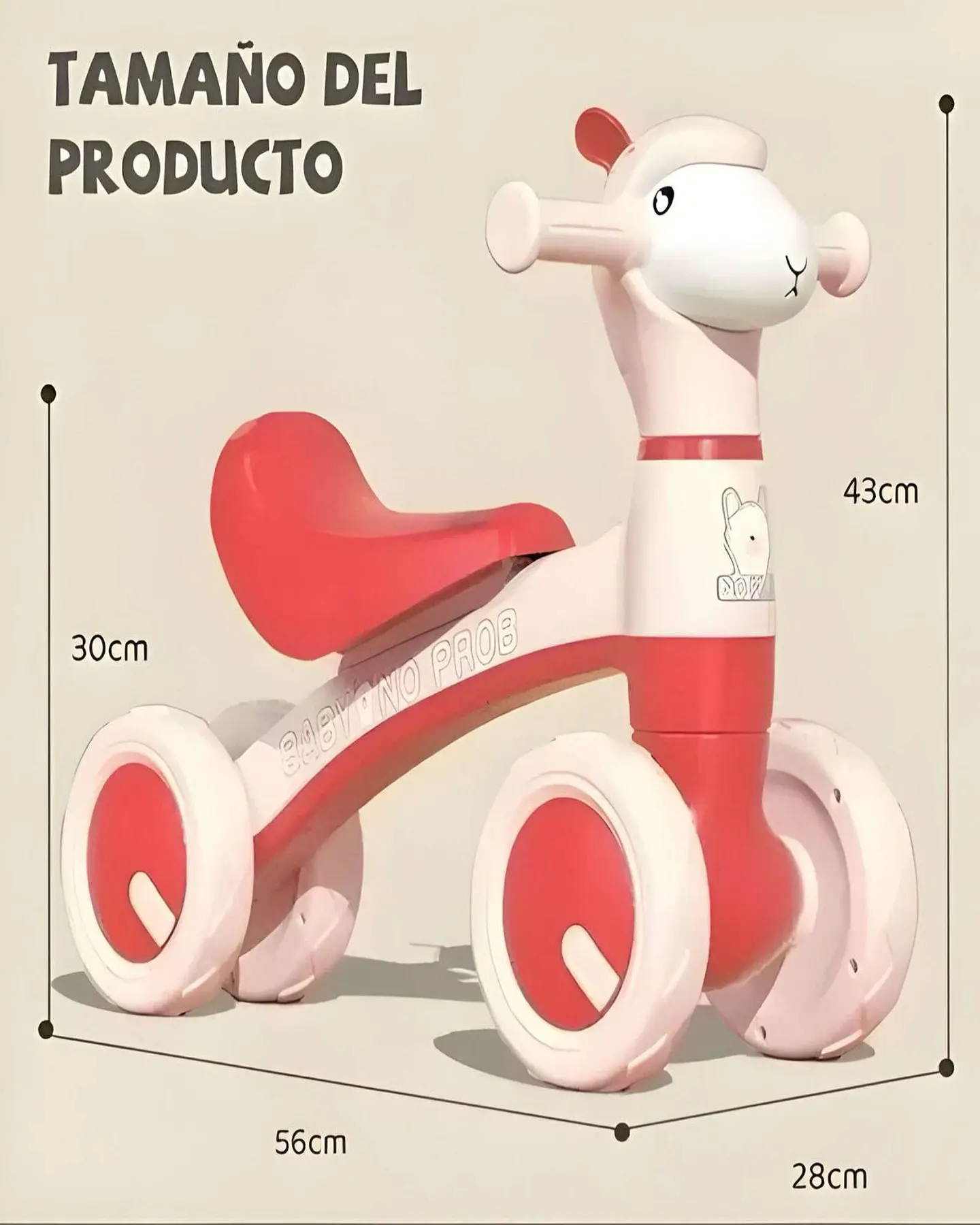Correpasillo Bebe Bicicleta de Equilibrio Rosa 3