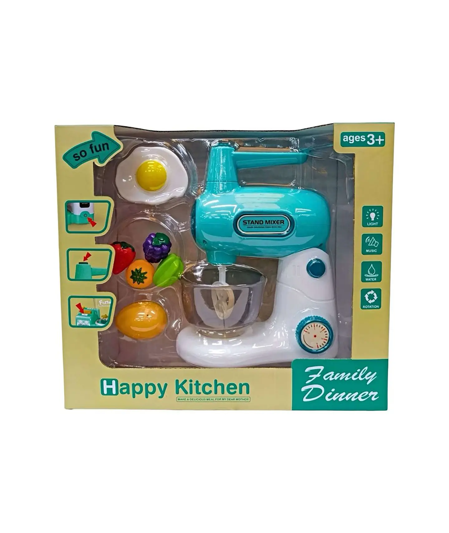 BATIDORA DE REPOSTERÍA INFANTIL CON ACCESORIOS 3