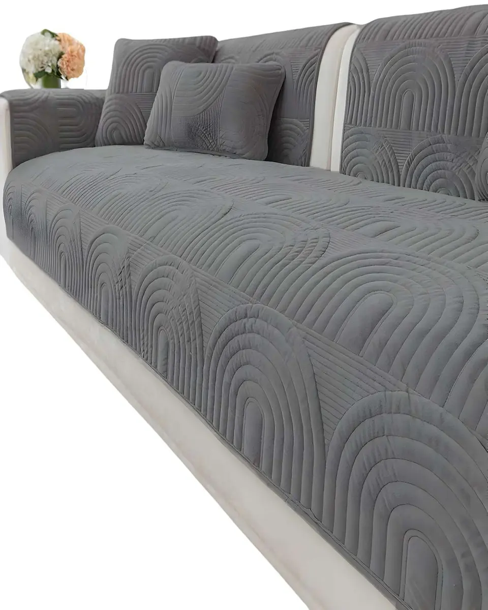 PACK DE 5 FUNDAS PARA SOFA CON DISEÑO GRIS 1
