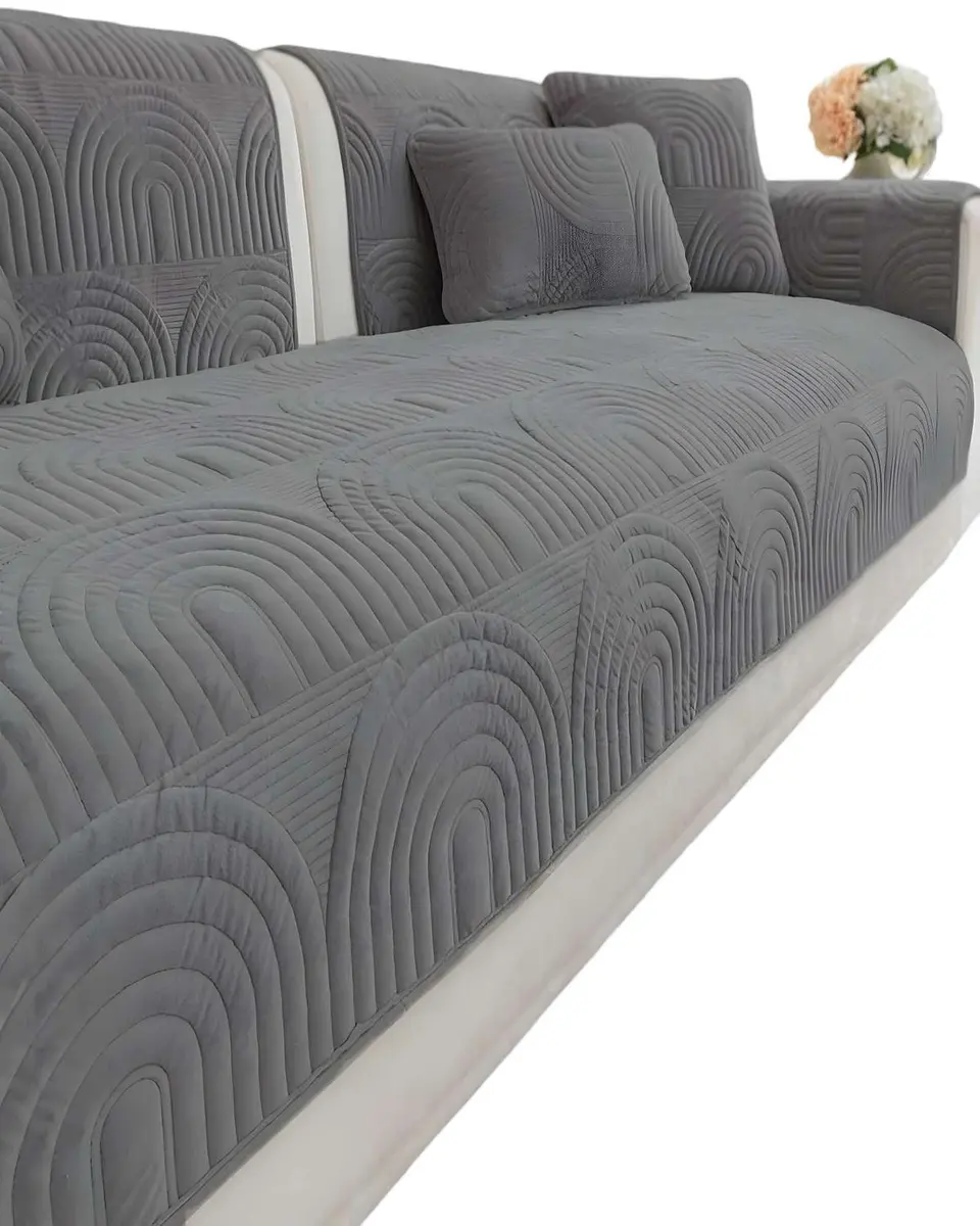 PACK DE 5 FUNDAS PARA SOFA CON DISEÑO GRIS 2