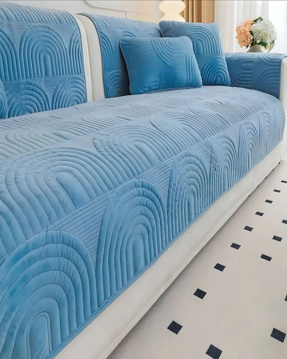 PACK DE 5 FUNDAS PARA SOFA CON DISEÑO CELESTE 4