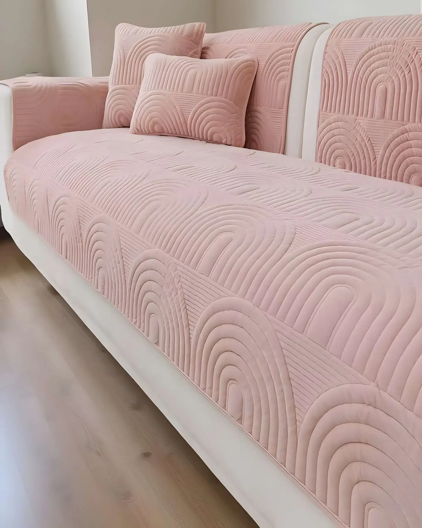 PACK DE 5 FUNDAS PARA SOFA CON DISEÑO ROSA 3