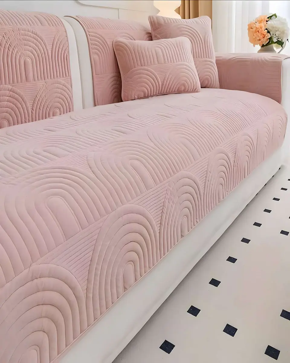 PACK DE 5 FUNDAS PARA SOFA CON DISEÑO ROSA 4