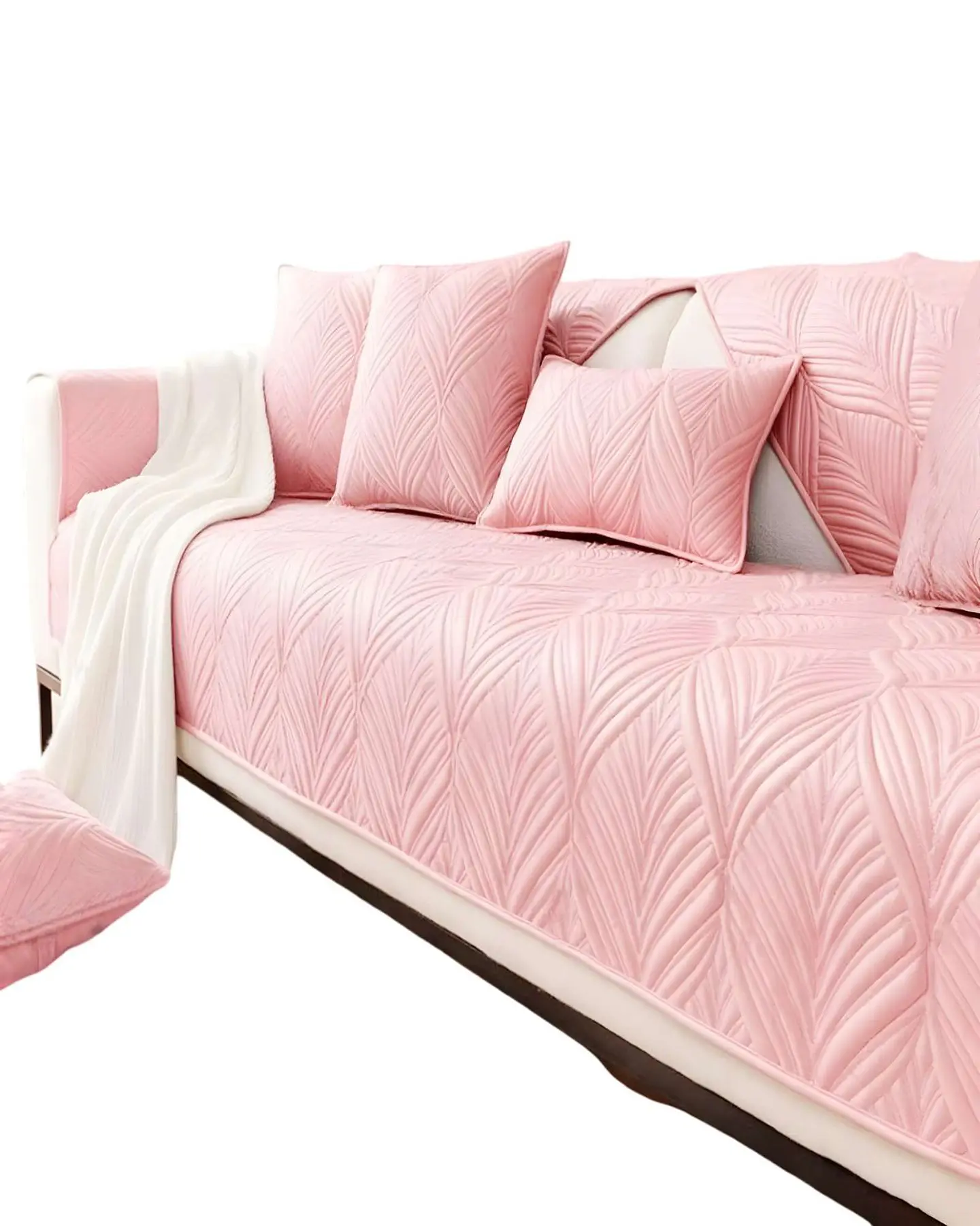 PACK DE 5 FUNDAS PARA SOFA CON DISEÑO ROSA 1