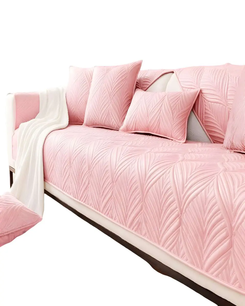 PACK DE 5 FUNDAS PARA SOFA CON DISEÑO ROSA 1