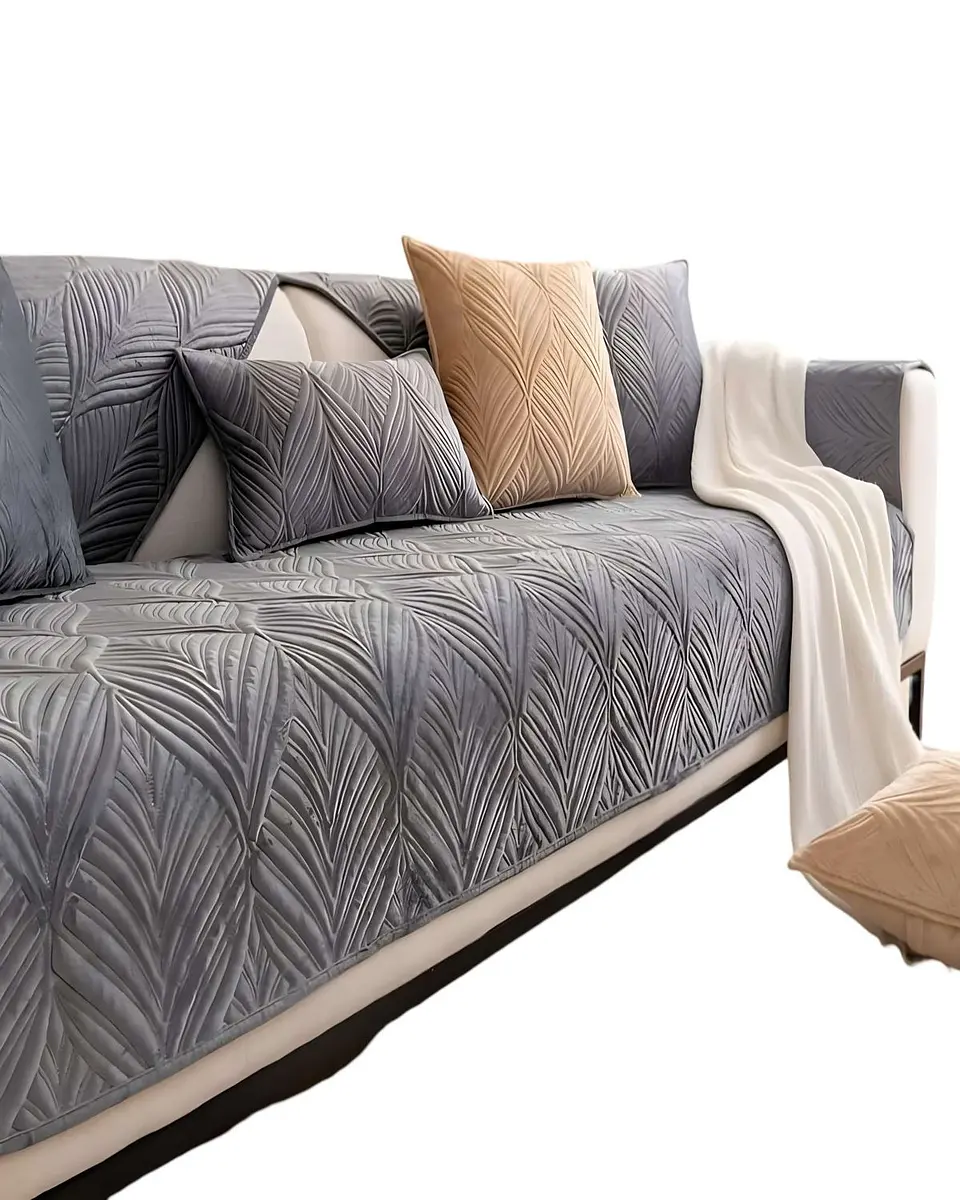 PACK DE 5 FUNDAS PARA SOFA CON DISEÑO GRIS 2