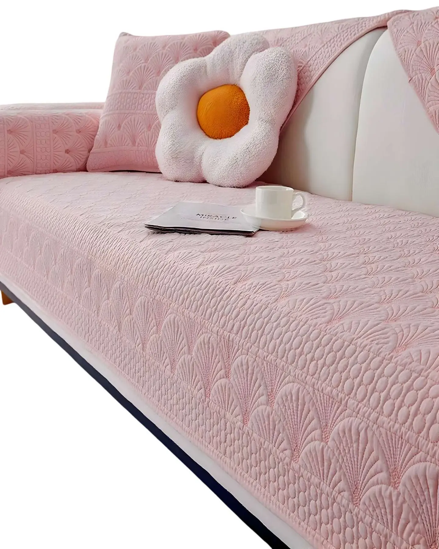 PACK DE 5 FUNDAS PARA SOFA CON DISEÑO ROSA 1