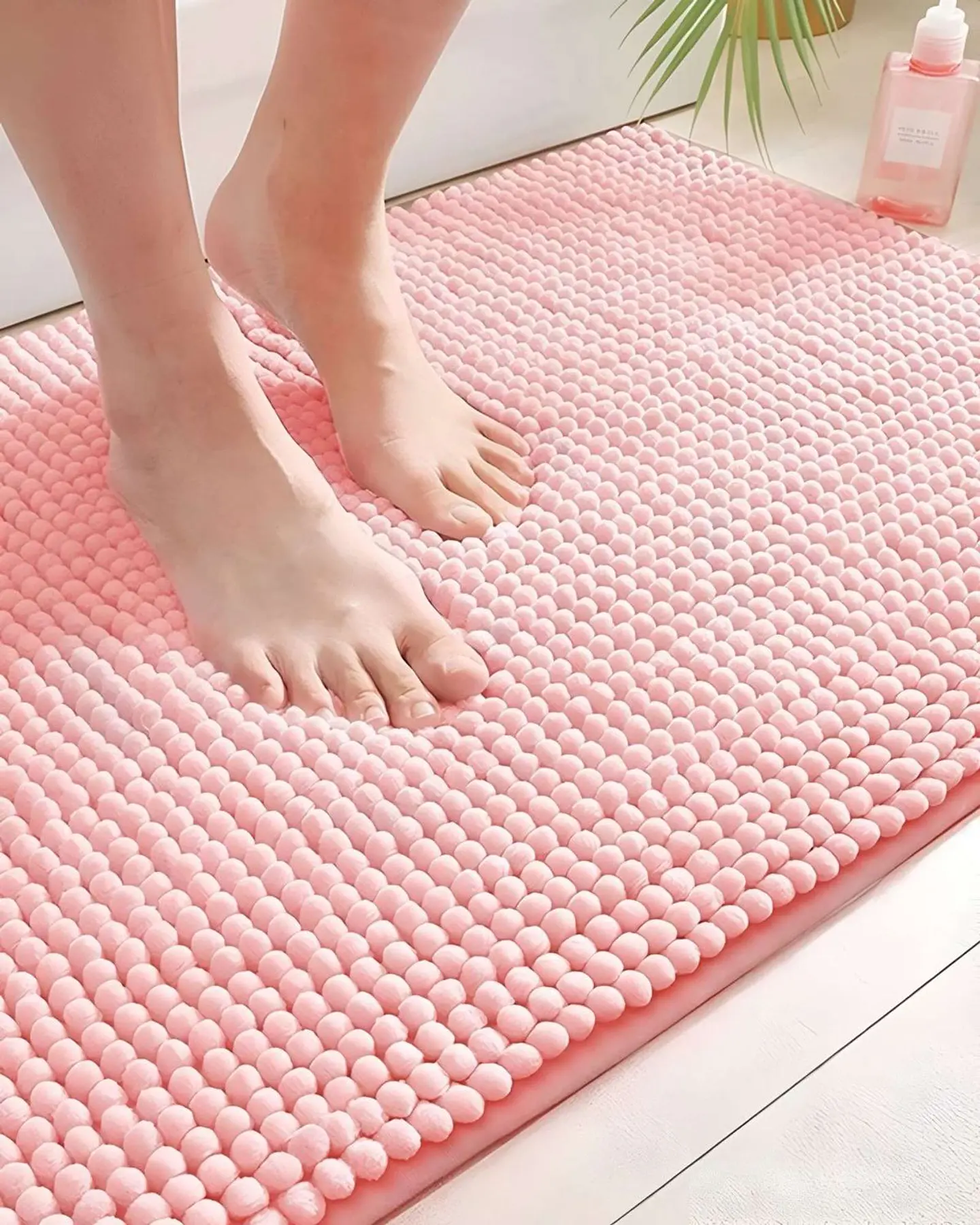 ALFOMBRA DE BAÑO DELGADA ROSADO 40X60 cm 3