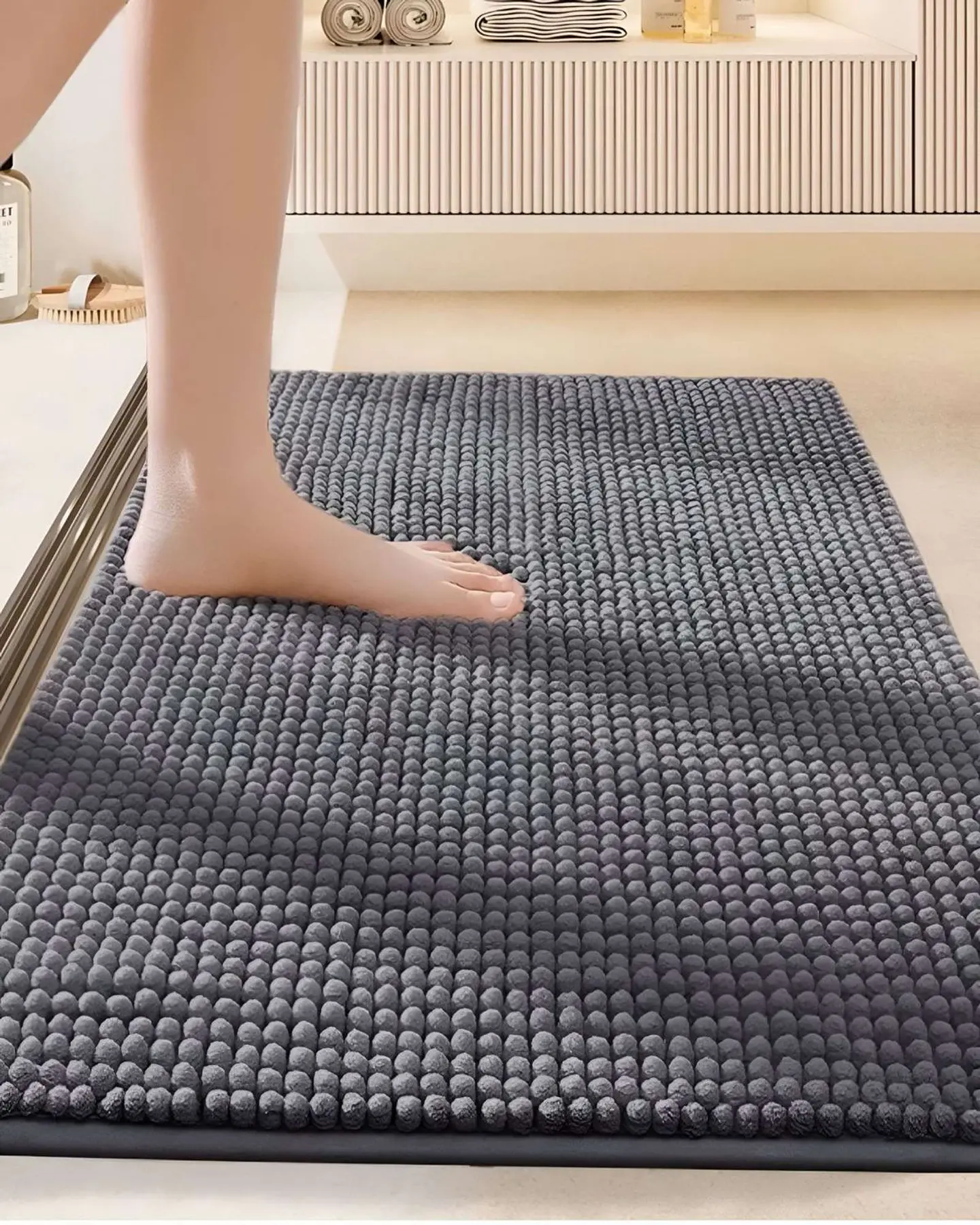 ALFOMBRA DE BAÑO DELGADA GRAFITO 40X60 cm 4