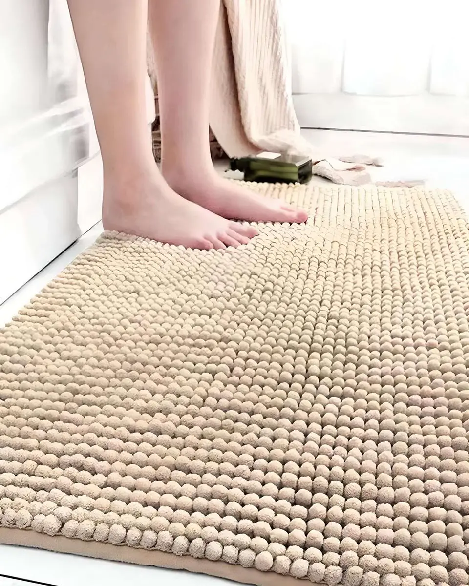 ALFOMBRA DE BAÑO DELGADA BEIGE 40X60 cm 2