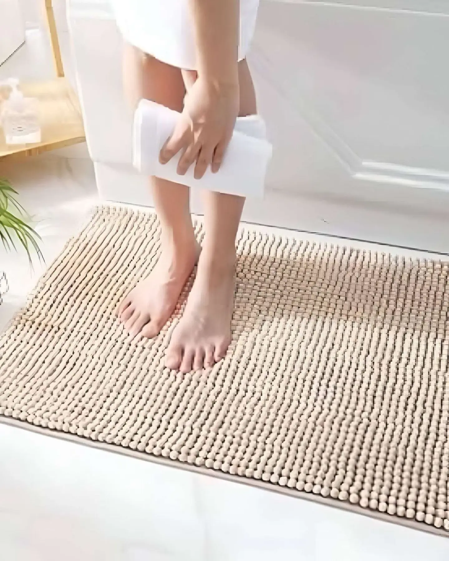 ALFOMBRA DE BAÑO DELGADA BEIGE 40X60 cm 3
