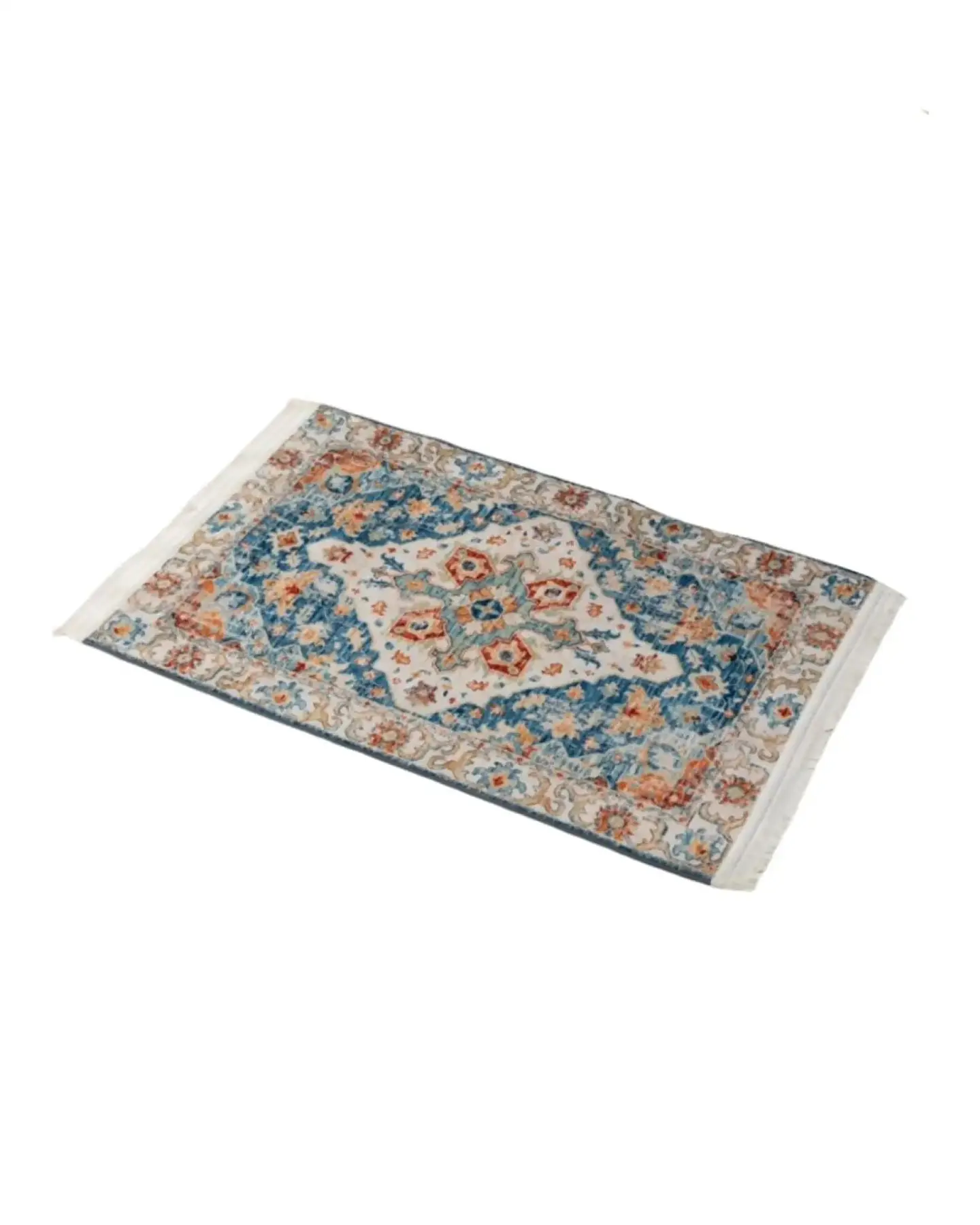 Alfombra Estilo Persa Vintage Con Flecos 80x120 Cm 6
