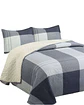Cubrecama Quilt con sherpa plaza y media 180 x 230 cm - Miniatura 1