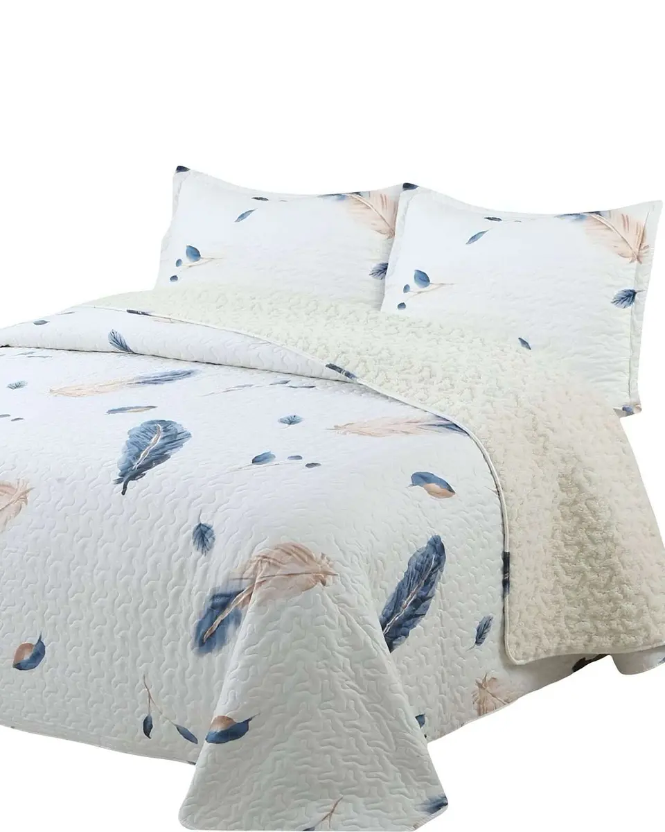 Cubrecama Quilt con sherpa 2 plaza 230 cm x 250 cm 3