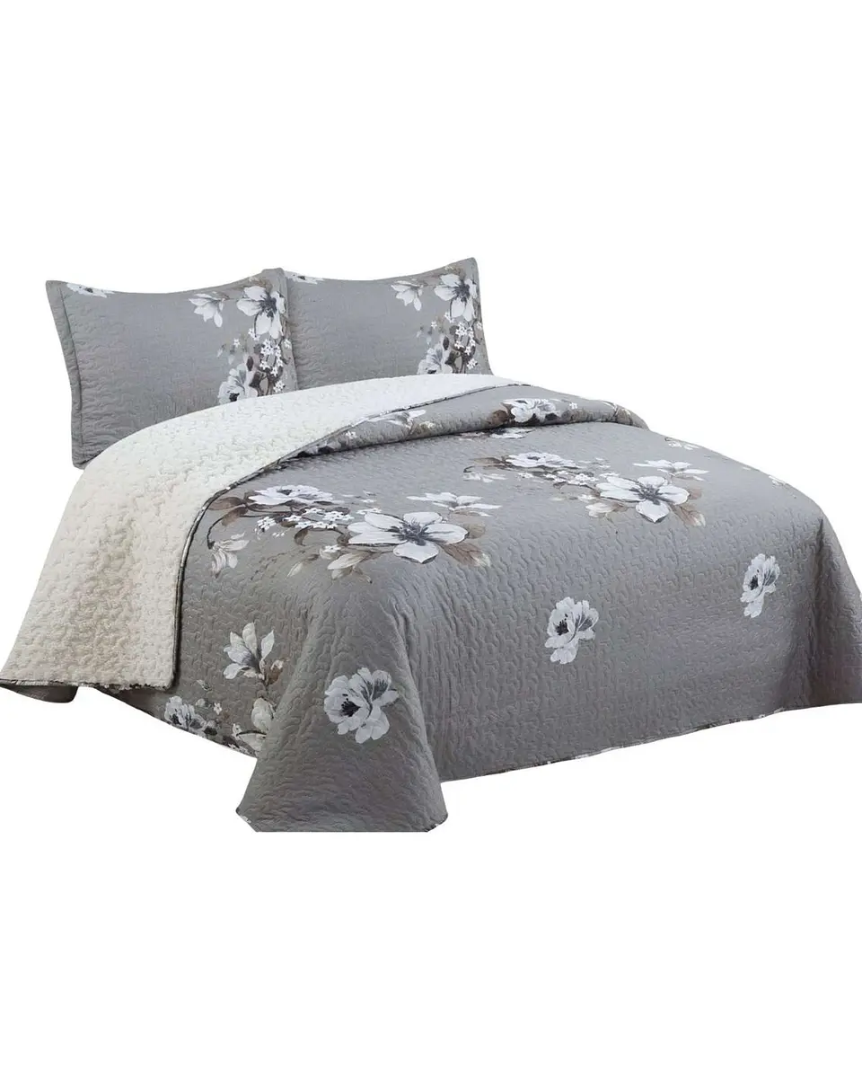 Cubrecama Quilt con sherpa 2 plaza 230 cm x 250 cm 1
