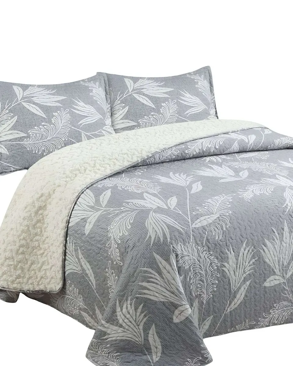 Cubrecama Quilt con sherpa 2 plaza 230 cm x 250 cm 2