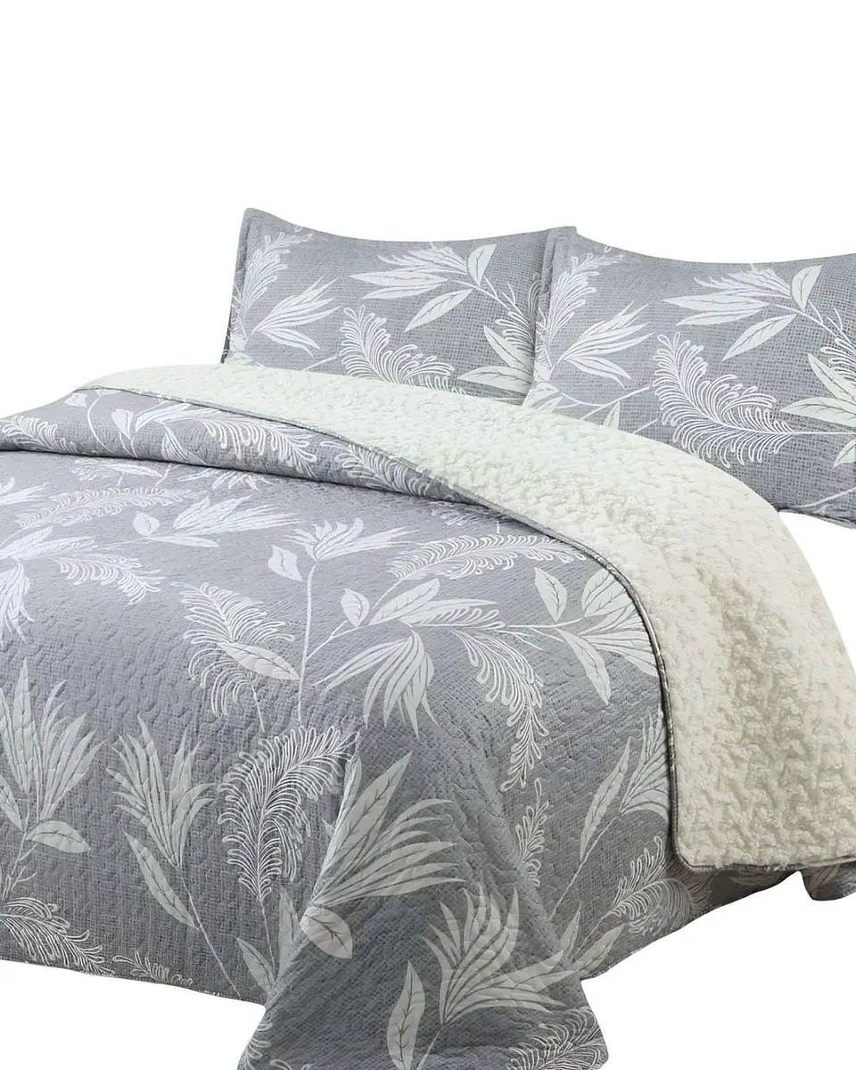 Cubrecama Quilt con sherpa 2 plaza 230 cm x 250 cm 3