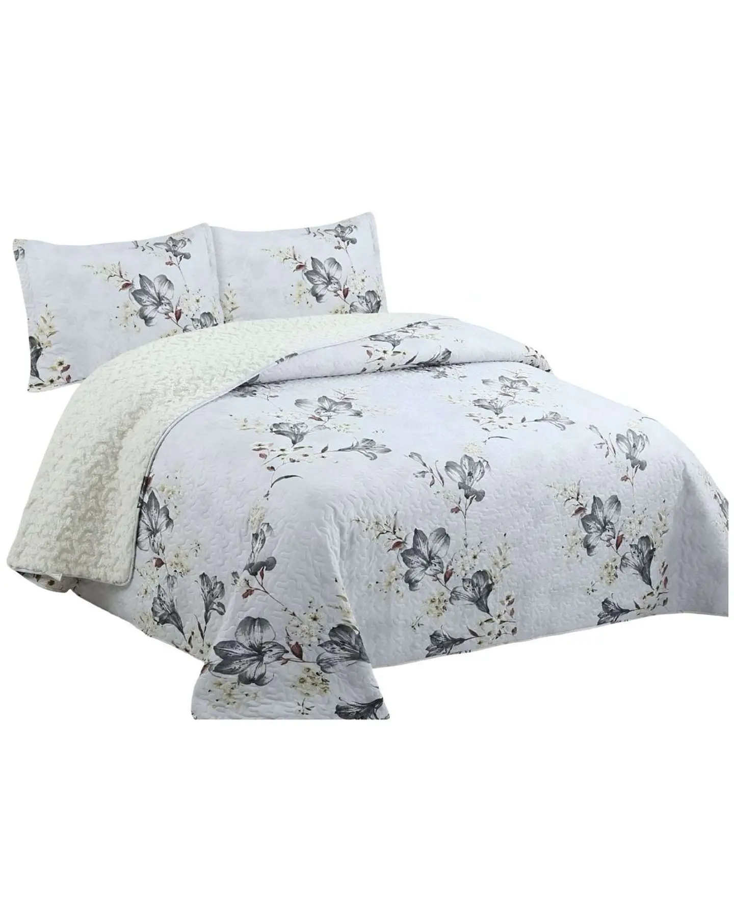 Cubrecama Quilt con sherpa 2 plaza 230 cm x 250 cm 1