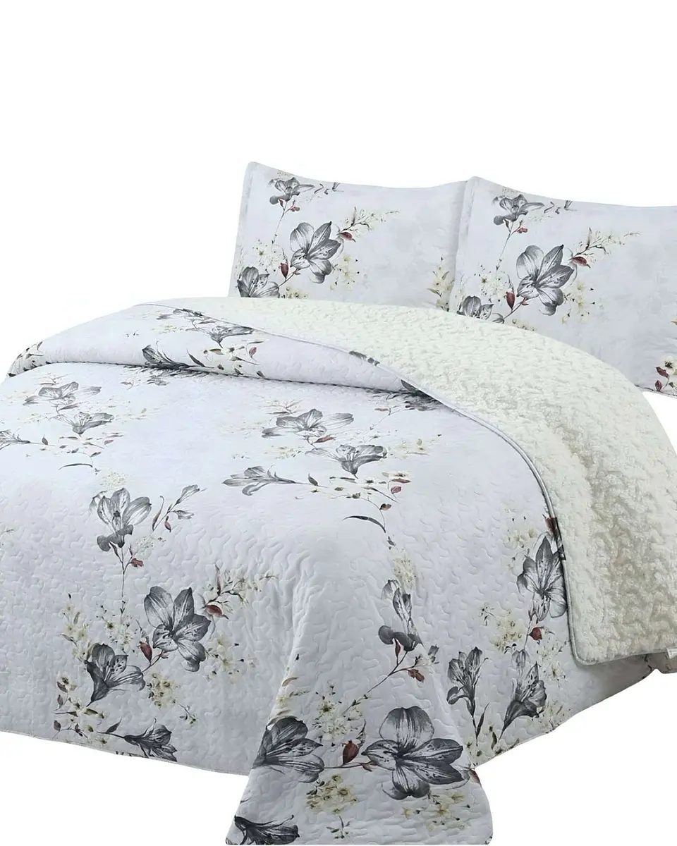 Cubrecama Quilt con sherpa 2 plaza 230 cm x 250 cm 2