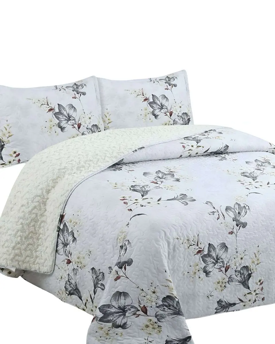 Cubrecama Quilt con sherpa 2 plaza 230 cm x 250 cm 3