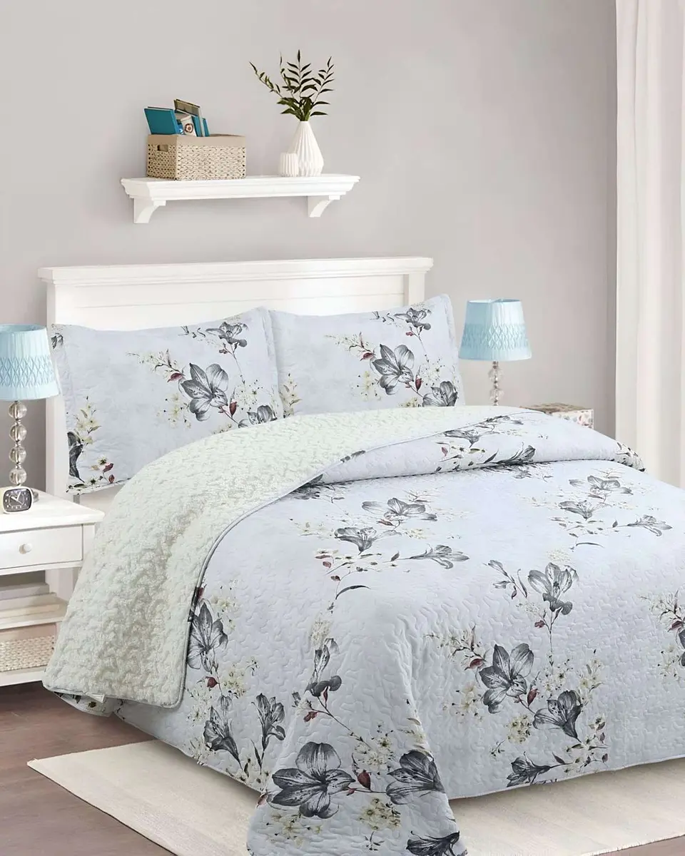 Cubrecama Quilt con sherpa 2 plaza 230 cm x 250 cm 4