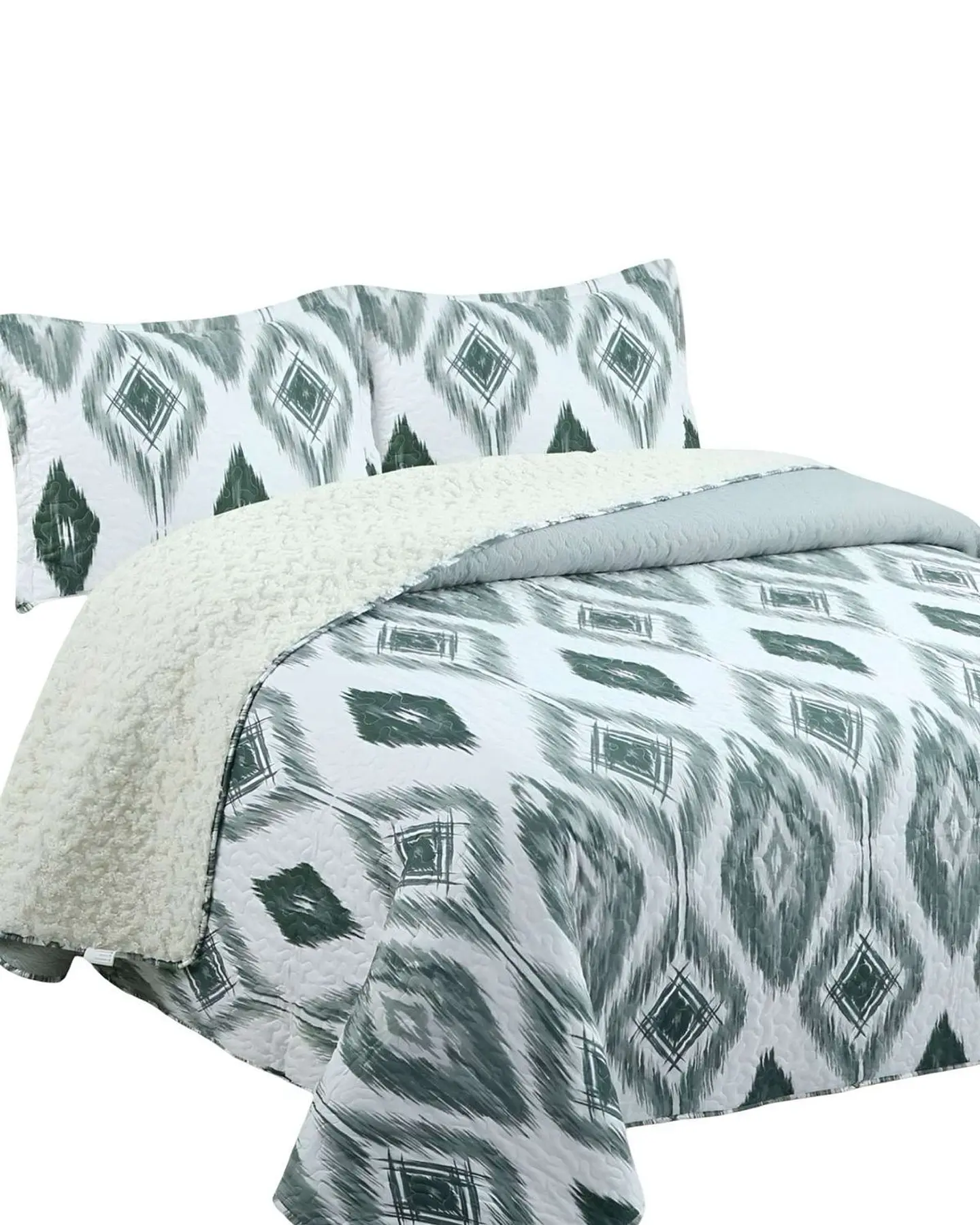 Cubrecama Quilt con sherpa 2 plaza 230 cm x 250 cm 1