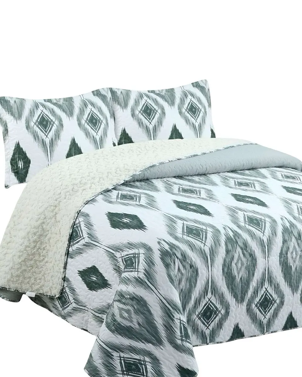 Cubrecama Quilt con sherpa 2 plaza 230 cm x 250 cm 1