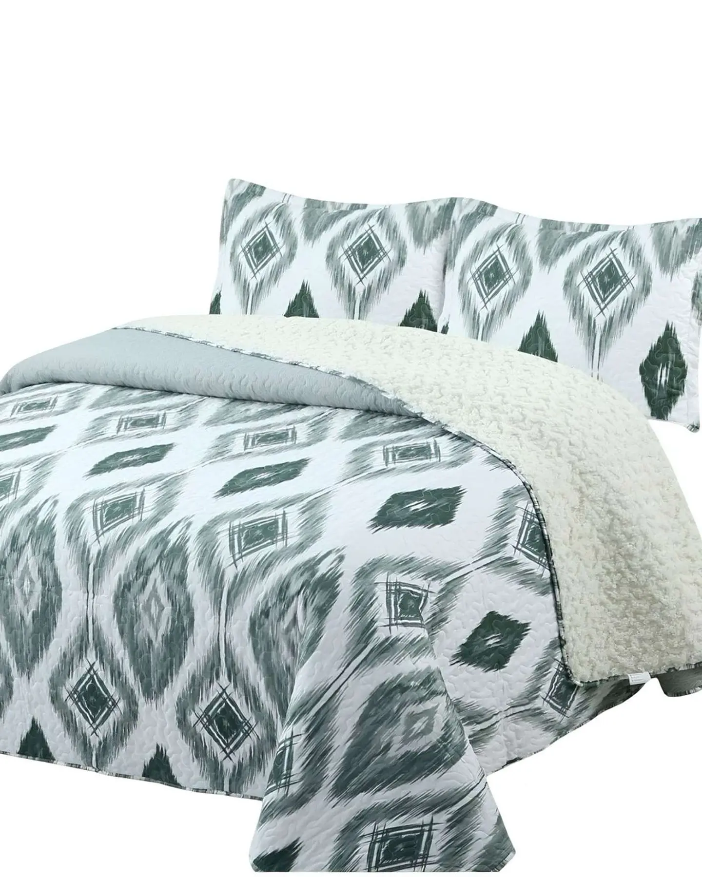 Cubrecama Quilt con sherpa 2 plaza 230 cm x 250 cm 2