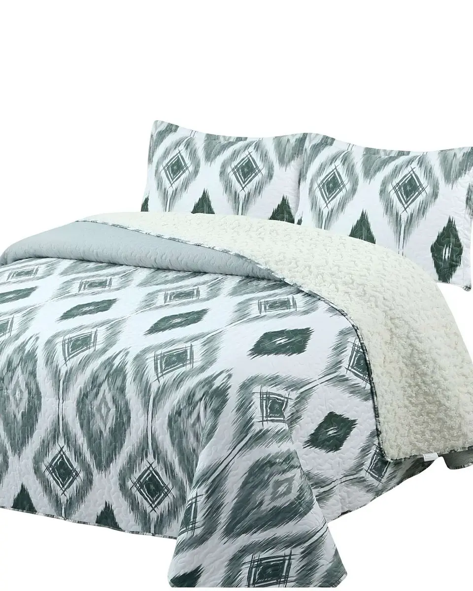 Cubrecama Quilt con sherpa 2 plaza 230 cm x 250 cm 2