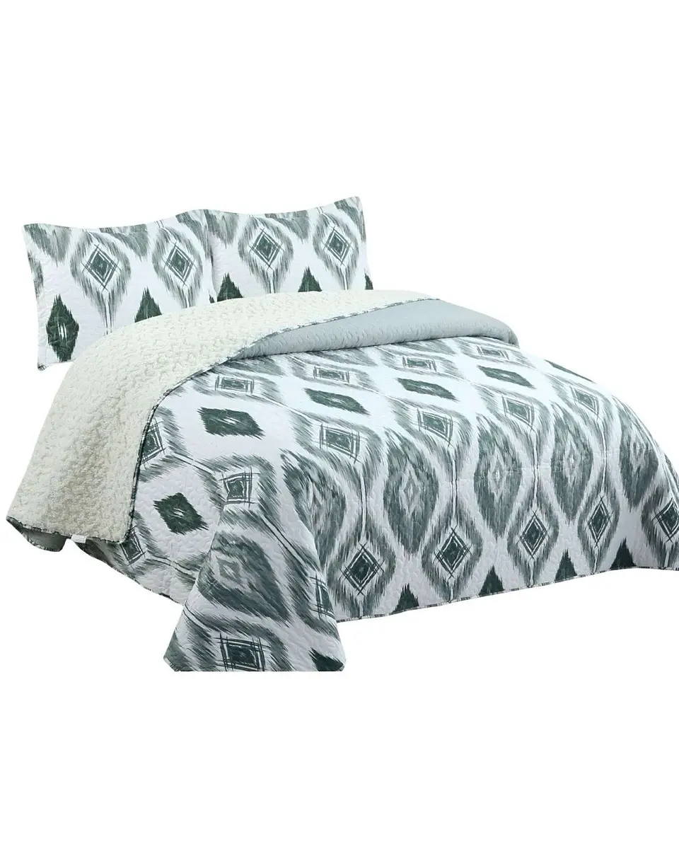 Cubrecama Quilt con sherpa 2 plaza 230 cm x 250 cm 3