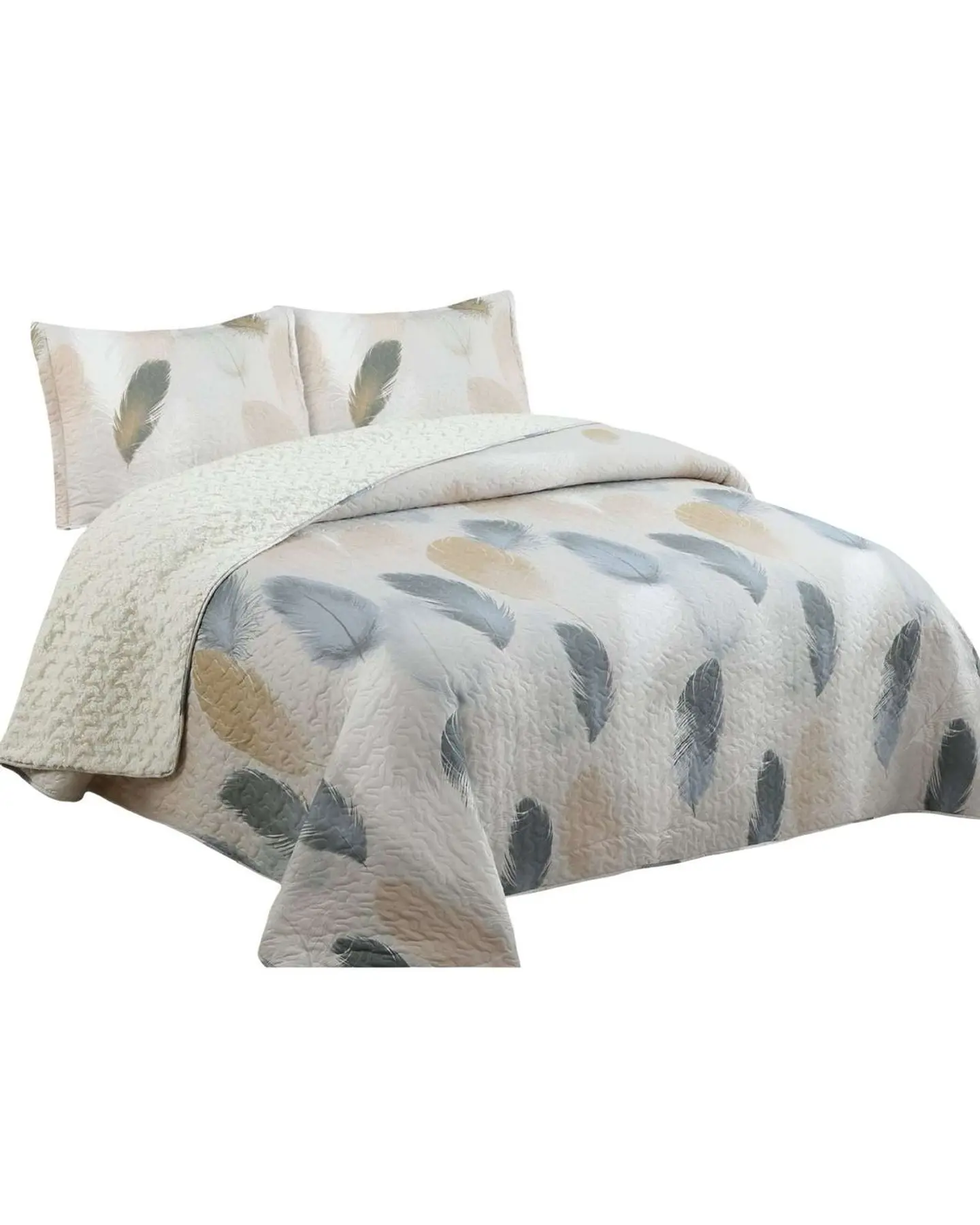 Cubrecama Quilt con sherpa 2 plaza 230 cm x 250 cm 1