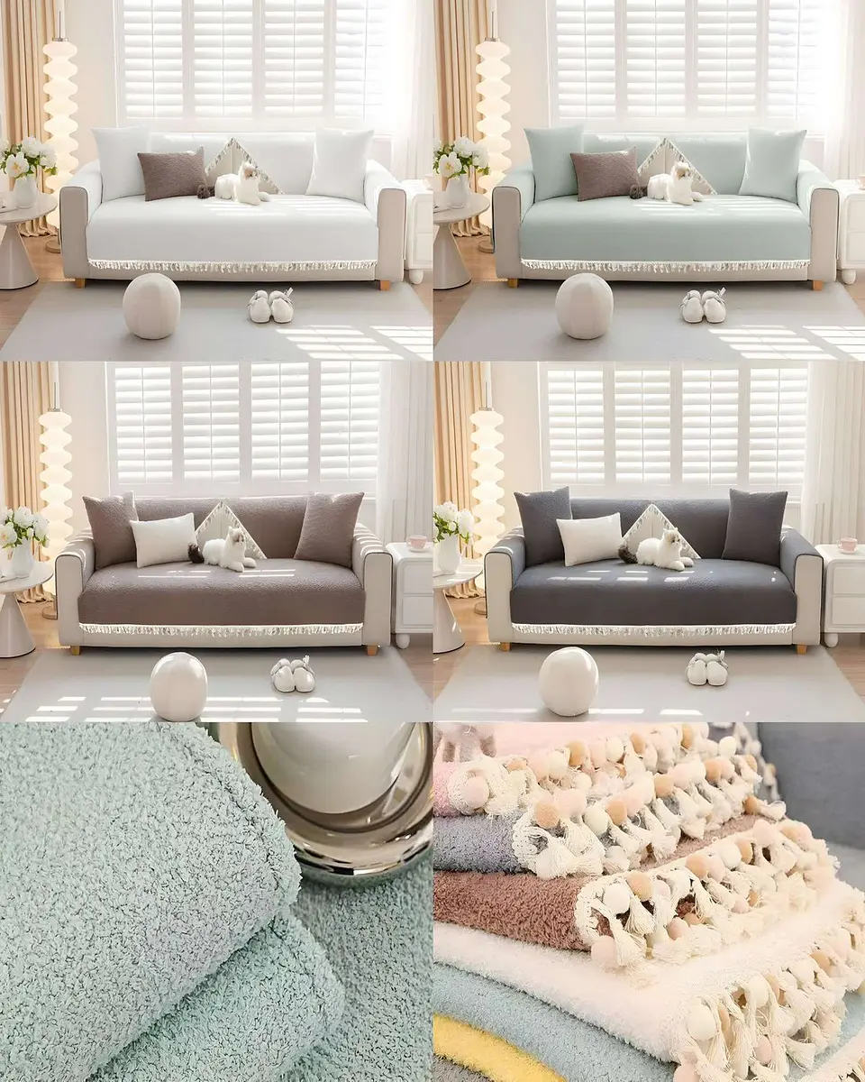 PACK DE 5 FUNDAS DE SILLÓN CON FLECOS MARRON 6