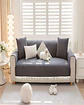 PACK DE 5 FUNDAS DE SILLÓN CON FLECOS GRIS - Miniatura 3