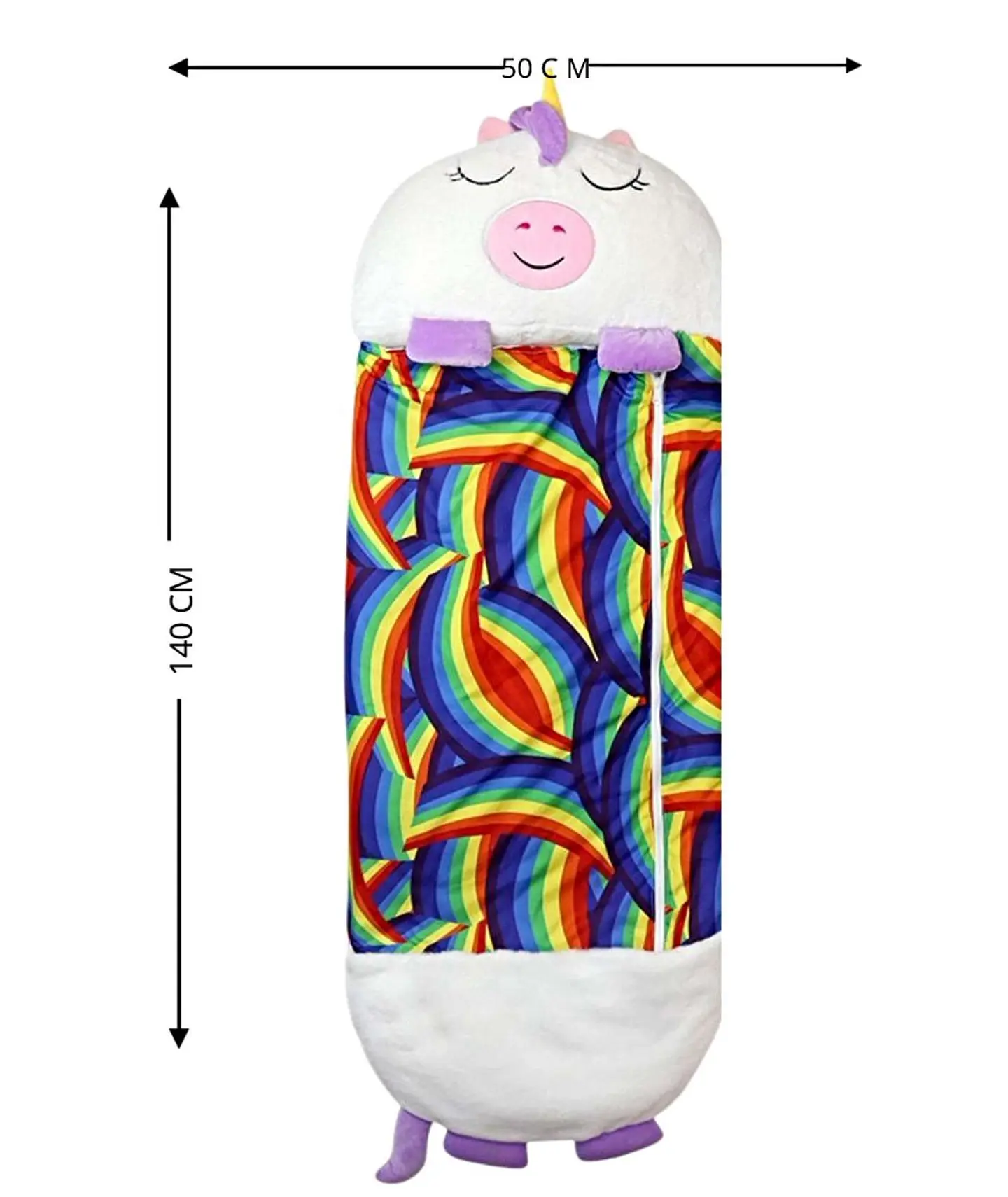 SACO PARA DORMIR PARA NIÑO O NIÑA UNICORNIO BLANCO 3