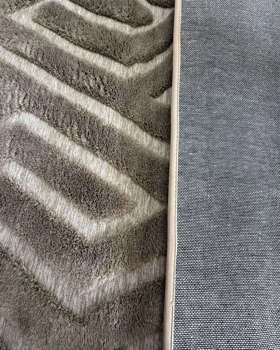ALFOMBRA LIVING DISEÑO ELEGANTE 160X200CM BEIGE OSCURO 3