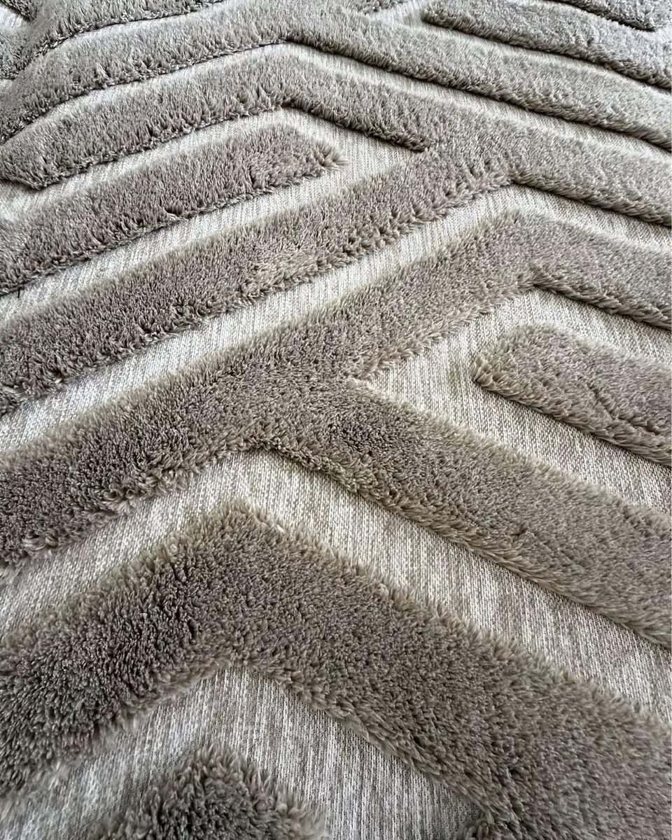 ALFOMBRA LIVING DISEÑO ELEGANTE 160X200CM BEIGE OSCURO 4